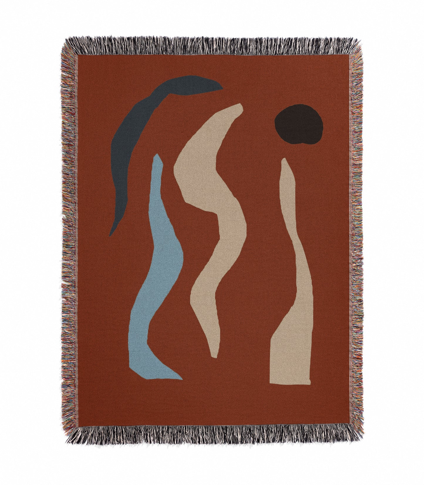Dancing Red Woven Blanket