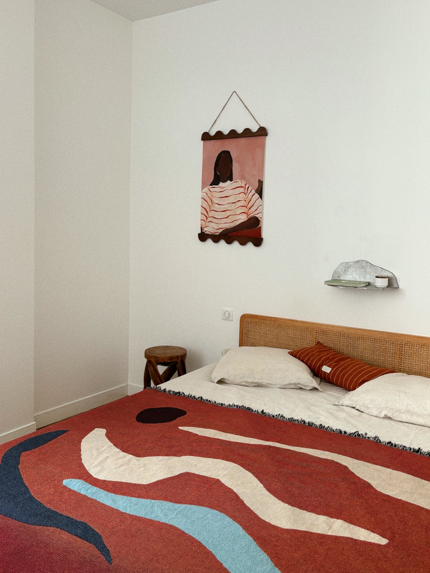 Dancing Red Woven Blanket