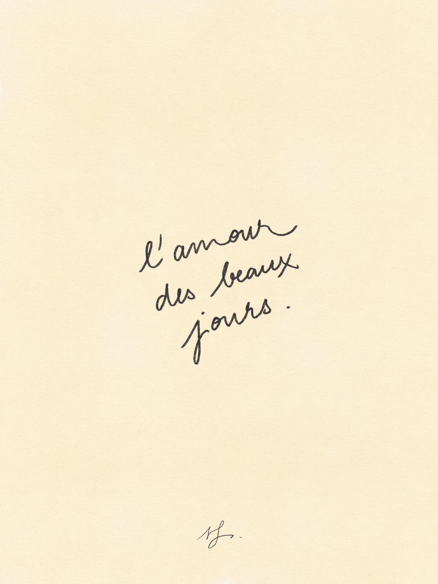 L’Amour Des Beaux Jours