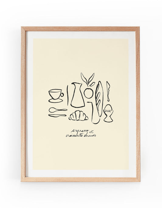Expresso et Croissants Chauds