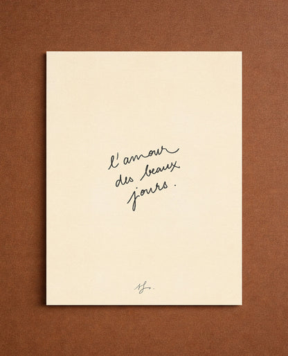 L’Amour Des Beaux Jours